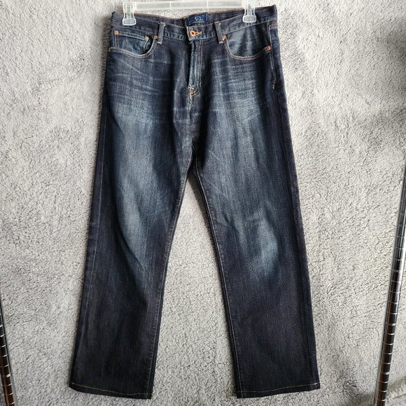 Lucky Brand Mens Jeans 34x29 221 Original Straight Dark Wash - Picture 1 of 9